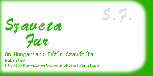 szaveta fur business card
